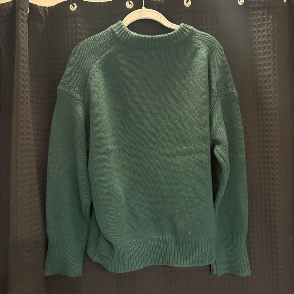 ALEX MILL Nottinghill Merino Wool Blend Sweater Medium Green NWT - Picture 4 of 7